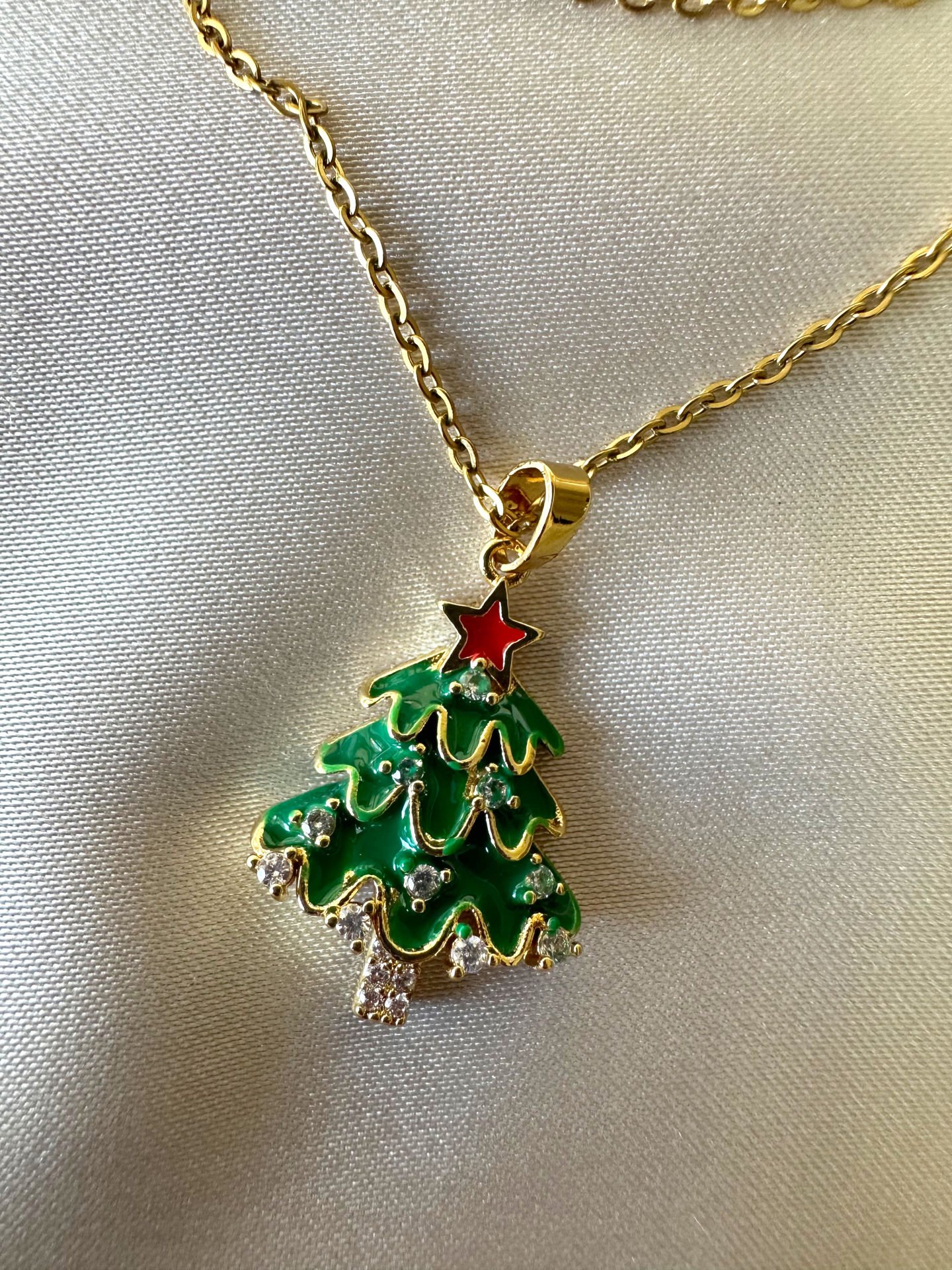 Çelik Yeni Yıl Ağaç Kolye