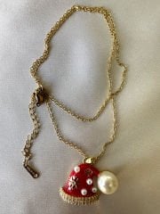 Çelik Yeni Yıl İncili Şapka Kolye