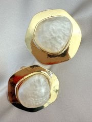 Vintage Ekru Küpe