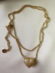Çelik Kalp Kolye(Gold)