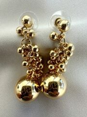 Gold Topçuk Salkım Küpe