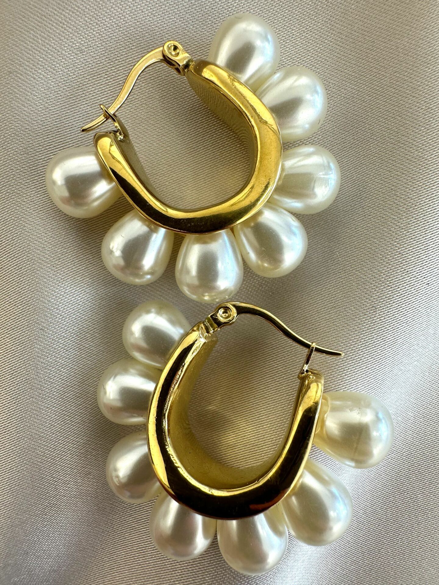 Çelik İncili U Küpe