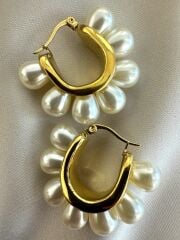 Çelik İncili U Küpe