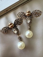 Marka Model İncili Tasarım Küpe