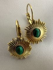 Çelik Güneş Küpe(Yeşil)