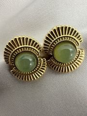 Çelik Vintage Küpe(Yeşil)