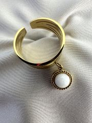Çelik Sallantılı Yüzük(Beyaz)