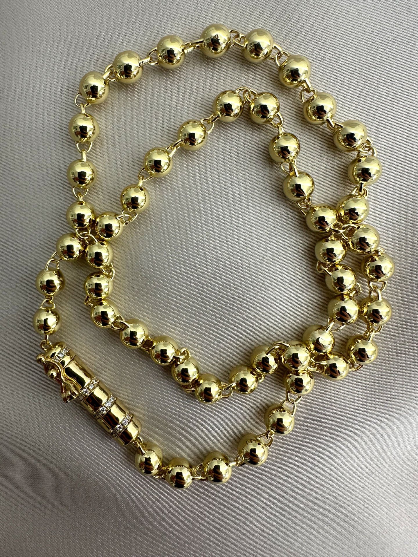 14K Altın Kaplama Topçuklu Serenay Kolye