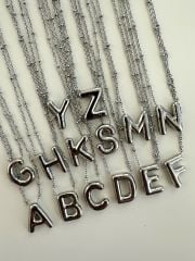 Çelik Harf Kolye(Silver)