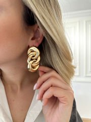 İç İçe Geçmeli Zincir Küpe