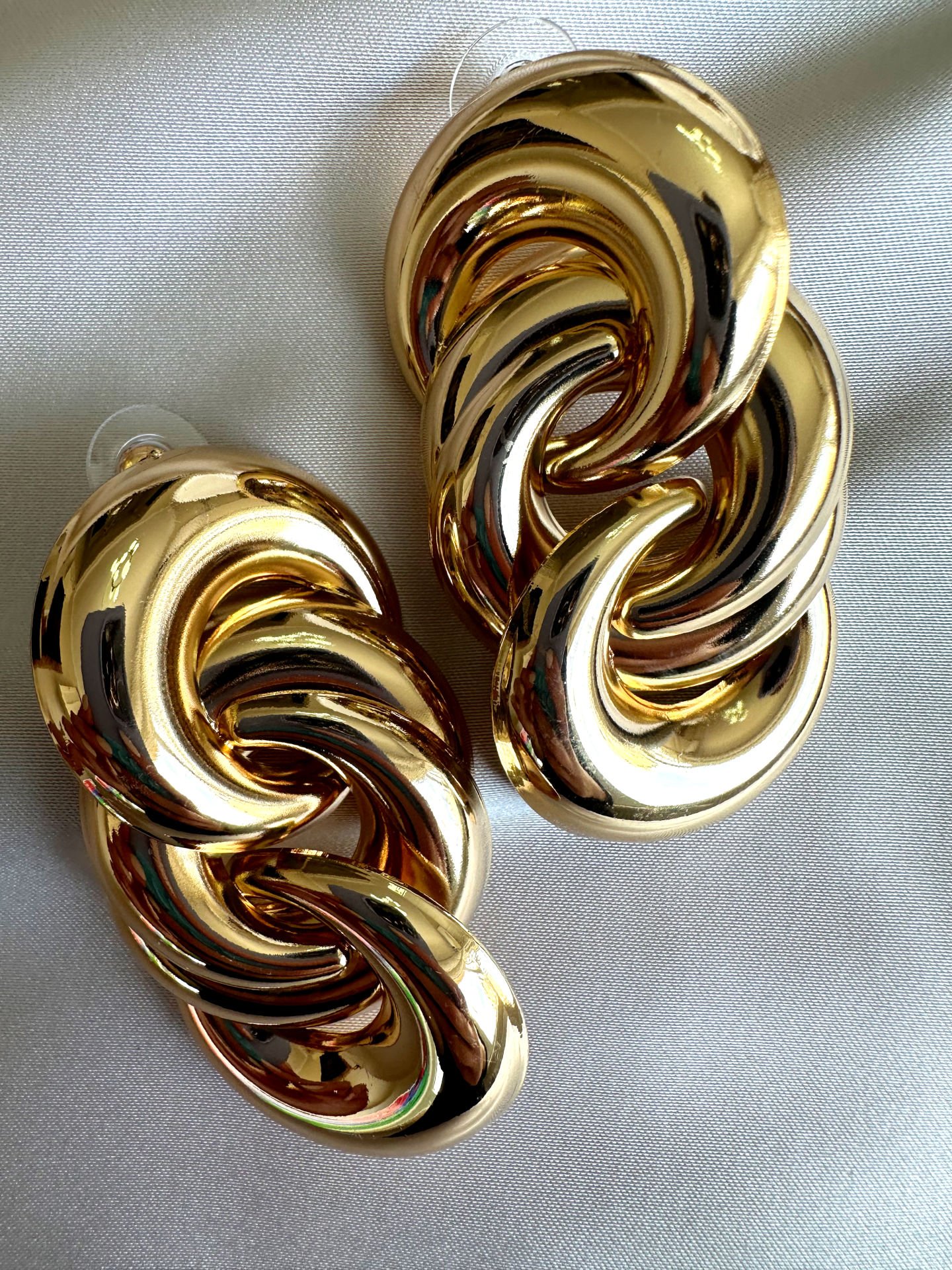 İç İçe Geçmeli Zincir Küpe